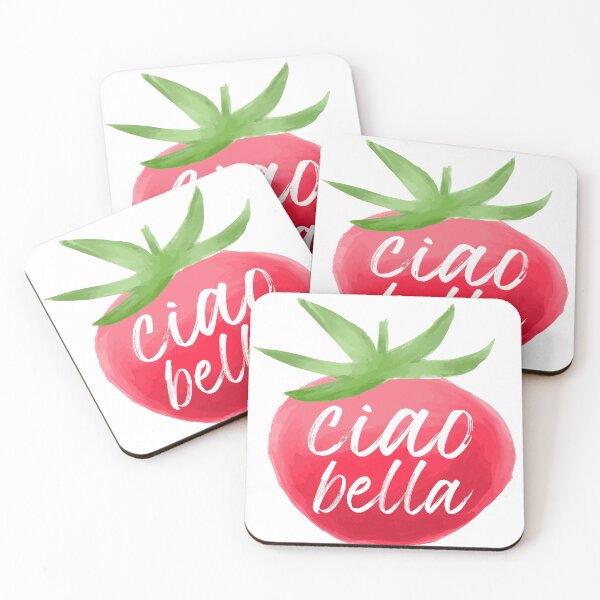 Item preview, Ciao Bella Tomato – Cute Italian Watercolor Sticker designed and sold by NatyMairena.