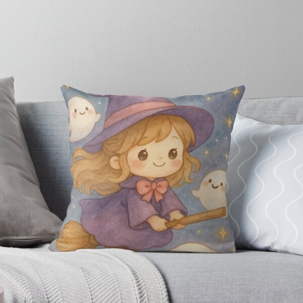 Item preview, kawaii witch, little ghosts designed and sold by Mauswohn.