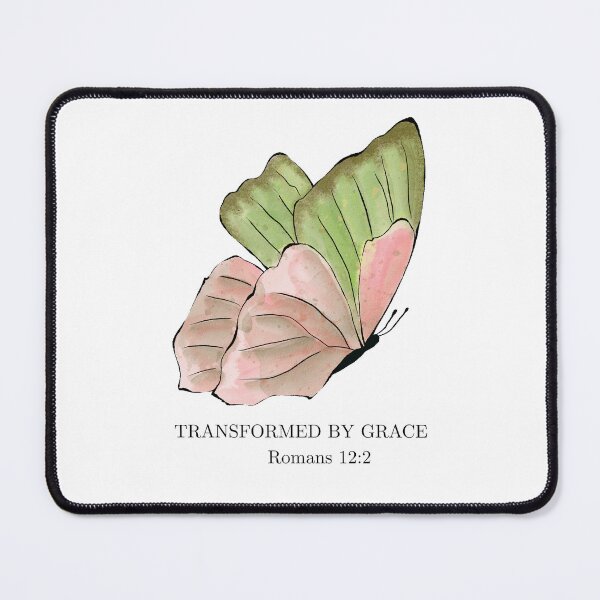 Item preview, Transformed by Grace Butterfly T-Shirt | Romans 12:2 Bible Verse Christian Tee | Inspirational Scripture Shirt designed and sold by Kaehaniz.
