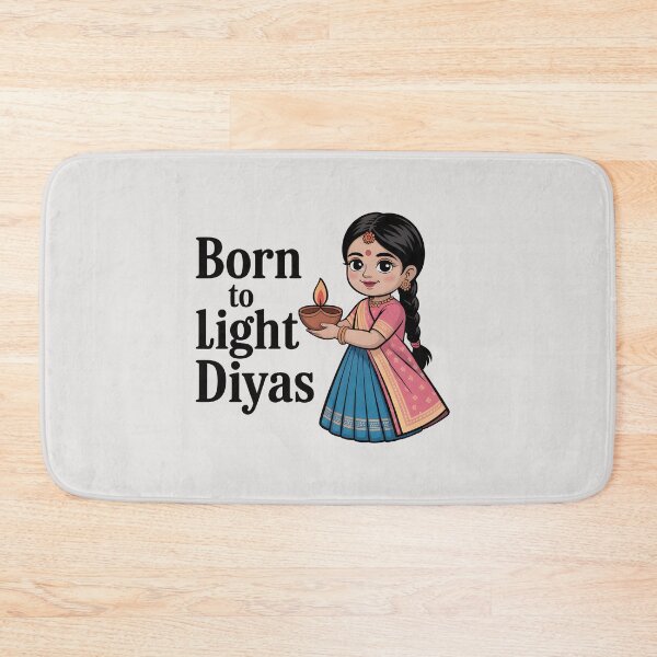 Artikelvorschau, Born to Light Diyas – Niedliches Diwali-Fest-Design entworfen und verkauft von Jollys-ArtShop.
