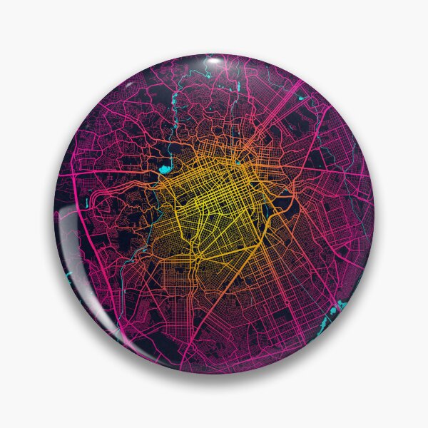 Item preview, Curitiba City Map of Paraná, Brazil - Neon designed and sold by deMAP.