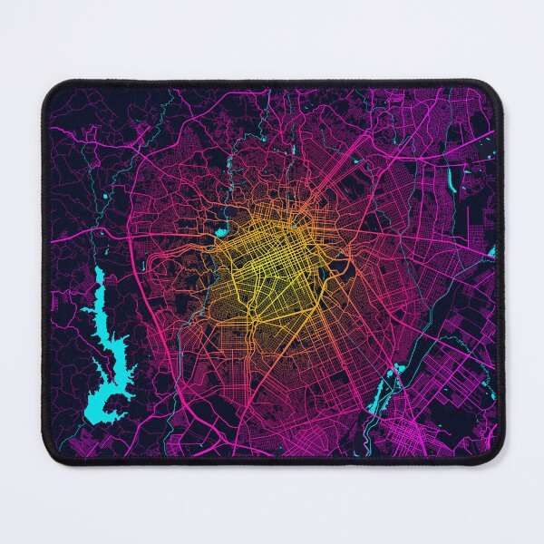 Item preview, Curitiba City Map of Paraná, Brazil - Neon designed and sold by deMAP.