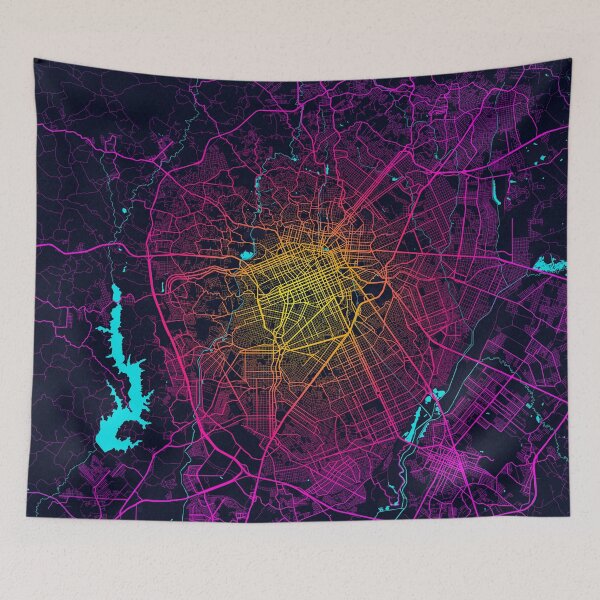 Item preview, Curitiba City Map of Paraná, Brazil - Neon designed and sold by deMAP.