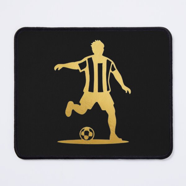 Item preview, soccer player wearing strips jersey in a playground dribbling with football designed and sold by Aariq.