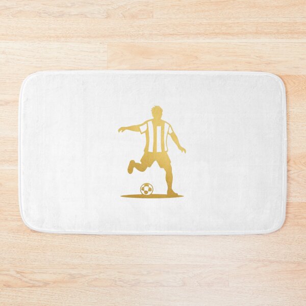 Item preview, soccer player wearing strips jersey in a playground dribbling with football designed and sold by Aariq.
