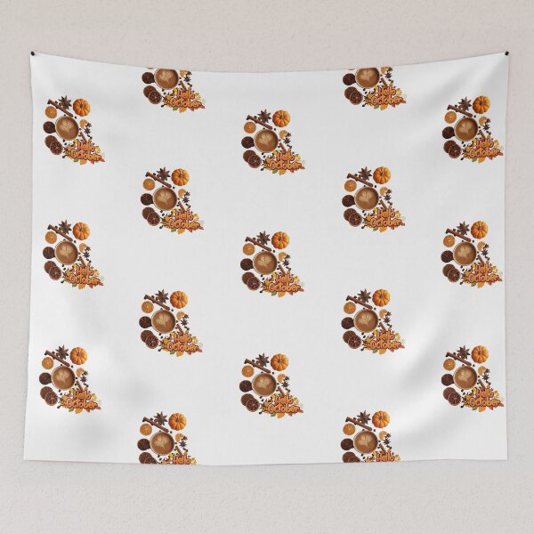 Item preview, Hello October Coffee Cup with Pumpkins & Autumn Spices designed and sold by Medeea Publishing.