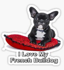 I Love My French Bulldog Sticker