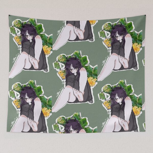 Item preview, Anime girl posing with flowers xx designed and sold by MysticRacoon6.