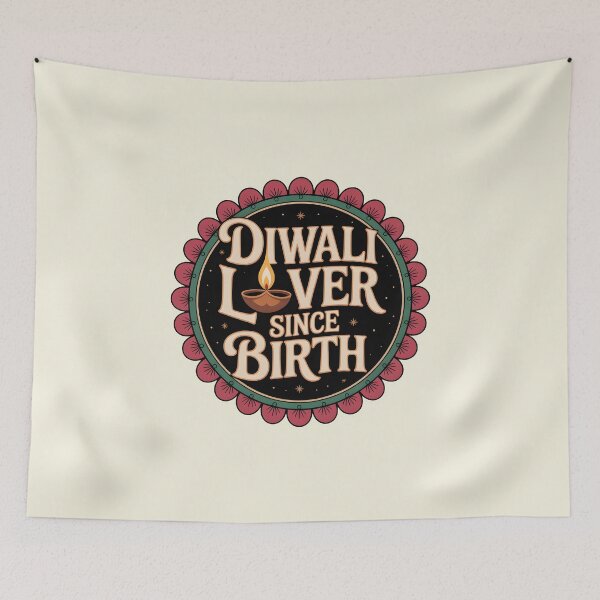 Item preview, Diwali Lover Since Birth – Festival Badge Design designed and sold by Jollys-ArtShop.