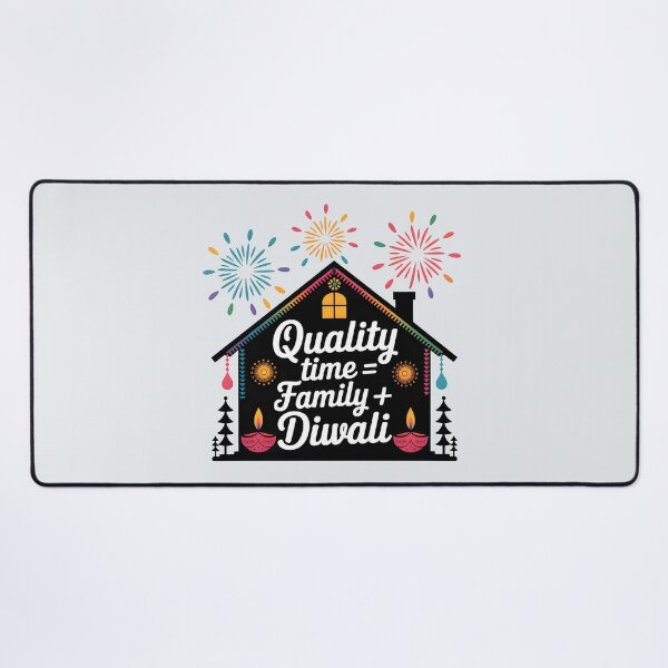 Item preview, Quality Time = Family + Diwali – Festive Celebration Design designed and sold by Jollys-ArtShop.