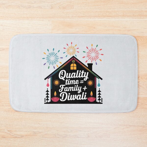 Item preview, Quality Time = Family + Diwali – Festive Celebration Design designed and sold by Jollys-ArtShop.