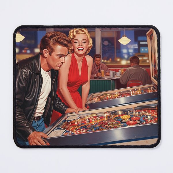 Item preview, Legends at Play – James Dean & Marilyn Monroe in a Retro Diner designed and sold by Art's Diner.