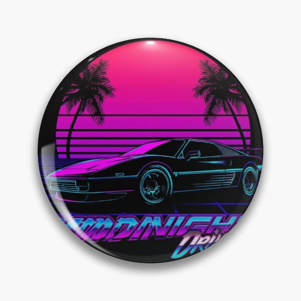 Item preview, Auto deportivo retro Synthwave de Midnight Drive designed and sold by VR-trends.