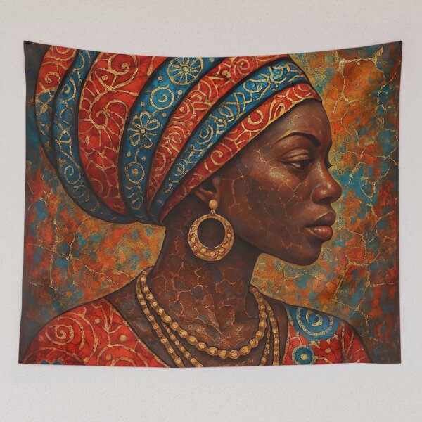 Item preview, African Queen Batik Portrait designed and sold by Le Pédagogue.
