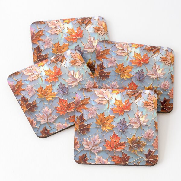 Item preview, Autumn Maple Stained Glass Effect Graphic Design designed and sold by caseluv.
