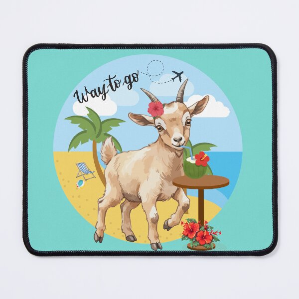 Item preview, Way2Go - Cheeky tropical goat with coconut designed and sold by LulitasDreams.