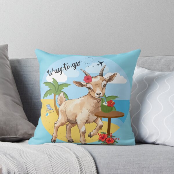 Item preview, Way2Go - Cheeky tropical goat with coconut designed and sold by LulitasDreams.