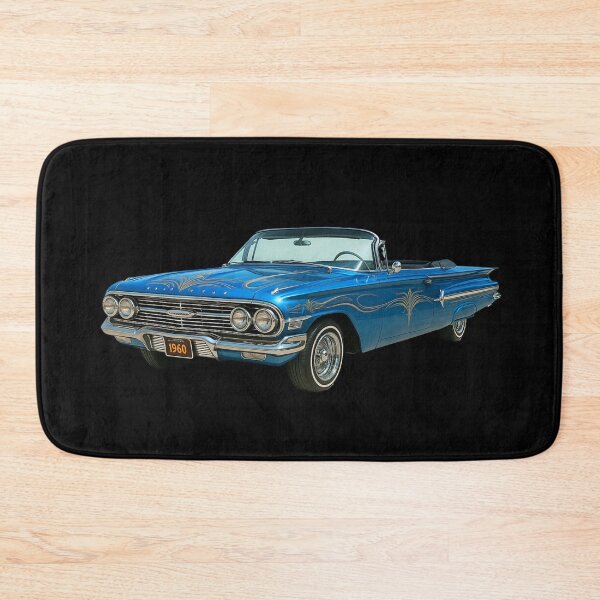 Item preview, 1960 Chevy Impala Lowrider Convertible – Candy Blue designed and sold by Tatko Designs.