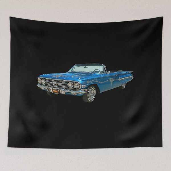 Item preview, Chevrolet Impala Lowrider Convertible de 1960 – Azul caramelo designed and sold by Tatko Designs.