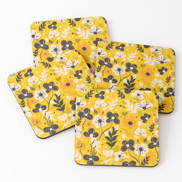 Item preview, Yellow Floral  pattern  designed and sold by Nora Gad.