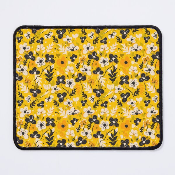 Item preview, Yellow Floral pattern designed and sold by Nora Gad.