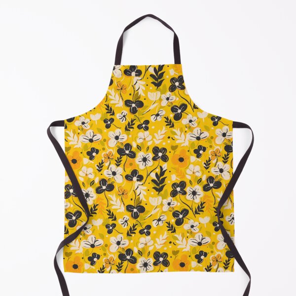 Item preview, Yellow Floral pattern designed and sold by Nora Gad.