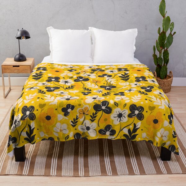 Item preview, Yellow Floral pattern designed and sold by Nora Gad.