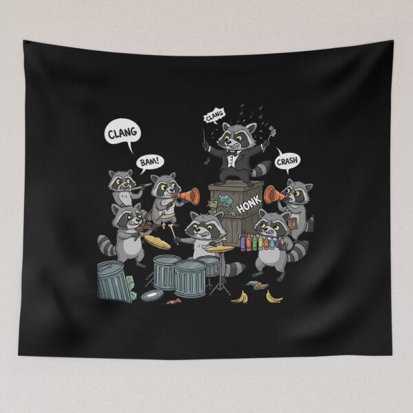 Item preview, Trash Panda Maestro – Funny Raccoon Orchestra Cartoon designed and sold by Whisky1111.