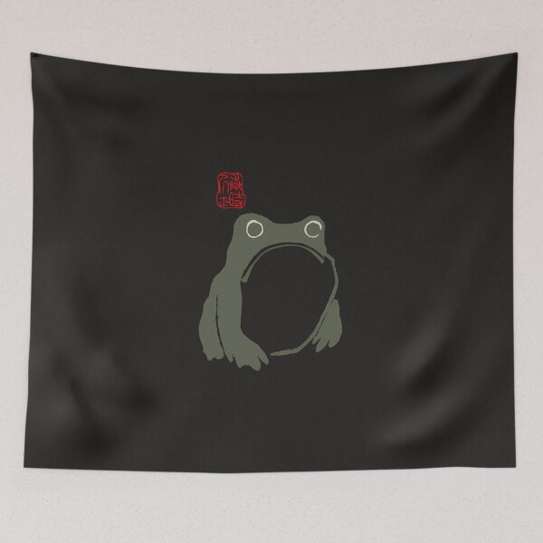Item preview, Matsumoto-Hoji-Woodblock-Print-Grumpy-Frog-Toad designed and sold by luksaqido.