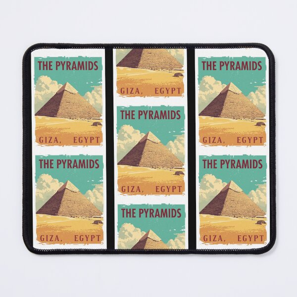 Artikelvorschau, Die Pyramiden von Gizeh Poster - Vintage Reisekunst der antiken Wunder Ägyptens entworfen und verkauft von FestivityFinds.