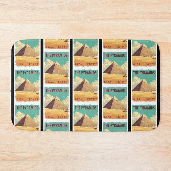 Artikelvorschau, Die Pyramiden von Gizeh Poster - Vintage Reisekunst der antiken Wunder Ägyptens entworfen und verkauft von FestivityFinds.