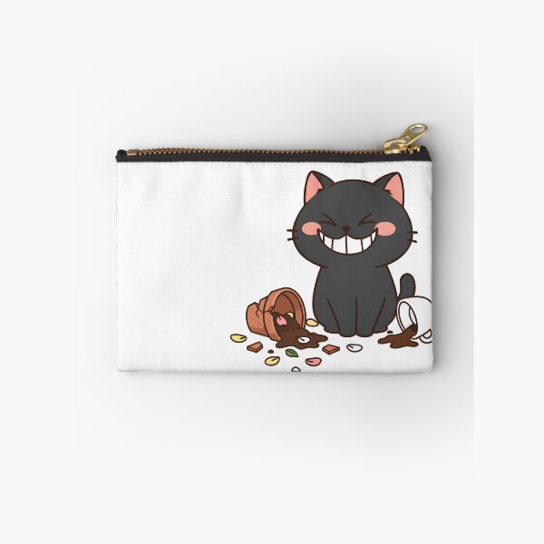 Item preview, Kawaii Black Cat Grinning at the Mess designed and sold by AtanichiStore.