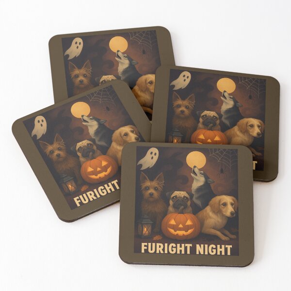 Item preview, Furight Night – Realistic Geometric Dogs Halloween Design designed and sold by GeoWild Designs.