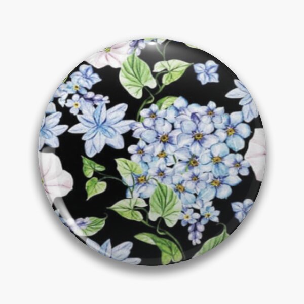 Item preview, Floral Design 253 Midnight Garden Bloom – Watercolor Floral Pattern designed and sold by Kimmi graphics.
