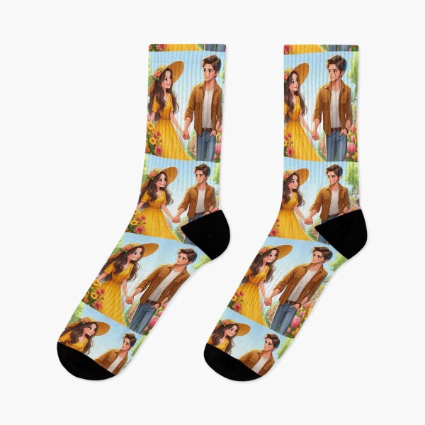 Item preview, Sweet Couple Walking Holding Hand designed and sold by Mywaymylife.