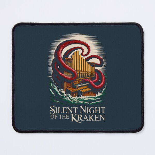 Item preview, Kraken Playing Pipe Organ in Stormy Green Waves designed and sold by SplashTastic.