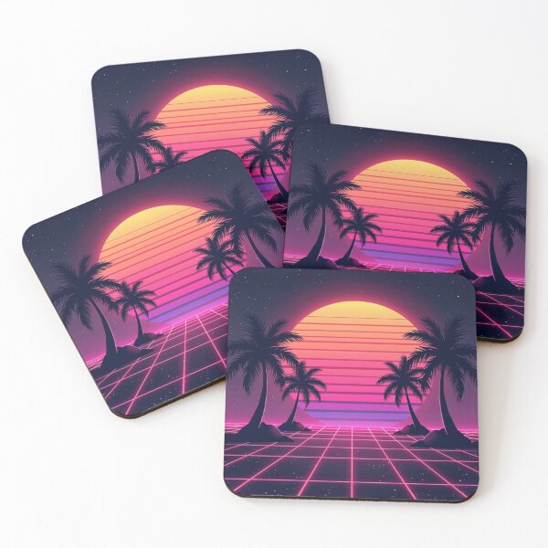 Item preview, Retro Vaporwave Sunset with Palm Trees designed and sold by ArtsAmaze.