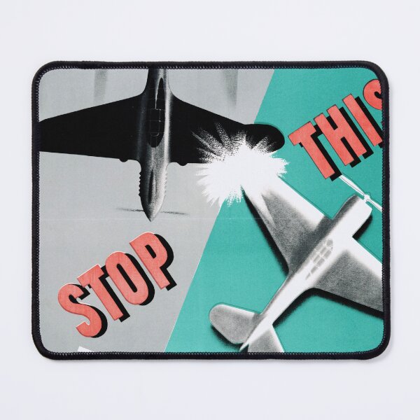 Item preview, Vintage Aviation Safety Poster | Mid-20th Century Art | Stop This Taxi Carefully | WWII Era Propaganda & Graphic Design designed and sold by artofuniverse.