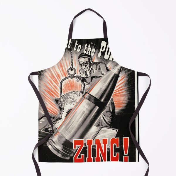 Item preview, World War II Propaganda Poster | Zinc in War Effort | Artillery Shell & Worker | Bold Colors & Striking Imagery | Buy Now designed and sold by artofuniverse.