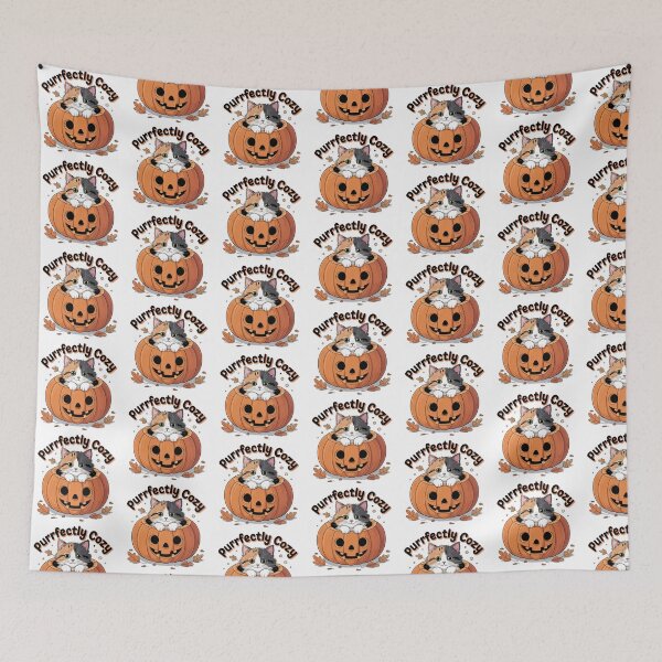 Item preview, Cute Cat in Pumpkin designed and sold by graphic-genie.