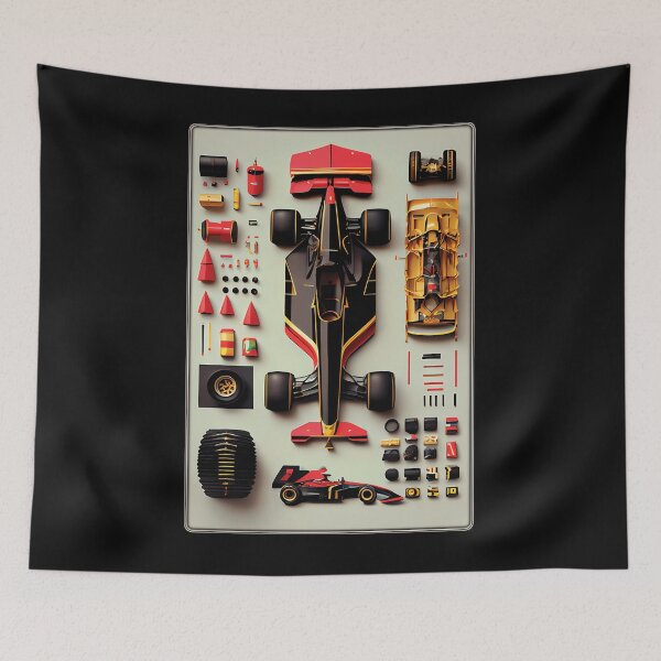 Item preview,  Knolling Formula 1 Bolide  Karen designed and sold by AMYDEVERAUX.