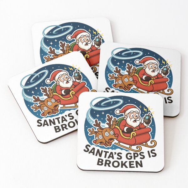 Item preview, Santa’s GPS Is Broken Funny Christmas Sticker designed and sold by NitkiStudio.