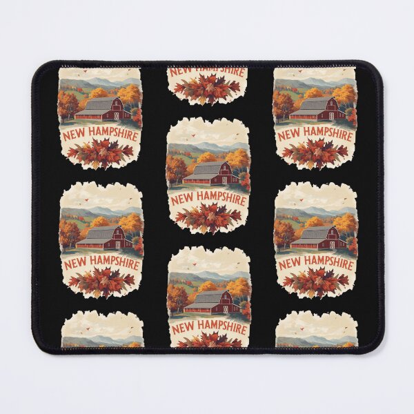Item preview, New Hampshire Autumn Poster – Rustic Barn, Fall Foliage and Mountain Vintage Travel Art designed and sold by FestivityFinds.
