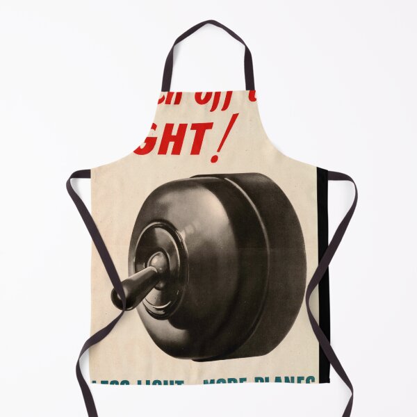 Item preview, World War II British Propaganda Poster | Switch Off That Light | Bold & Minimalist Design | Historic Home Decor designed and sold by artofuniverse.