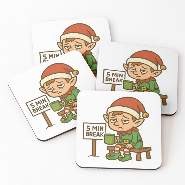 Item preview, Elf on Break Funny Christmas Sticker designed and sold by NitkiStudio.