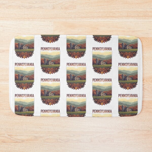 Item preview, Pennsylvania Autumn Poster – Rustic Farmhouse, Fall Foliage and Mountain Vintage Travel Art designed and sold by FestivityFinds.