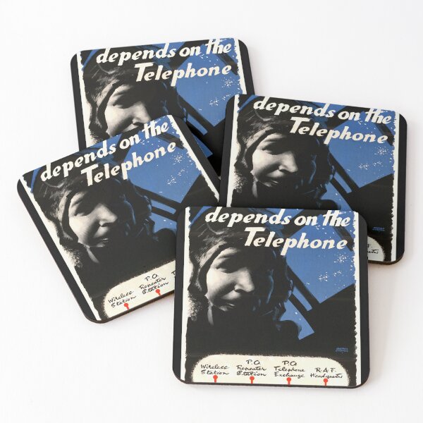 Item preview, WWII British Propaganda Poster | Airman Communication Art | Vintage Military Print | RAF Wireless Station & Telephone Exchange designed and sold by artofuniverse.
