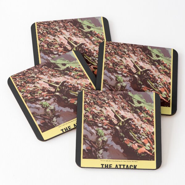 Item preview, WWII Propaganda Poster | Industrial Production in War | Soldiers in Owen Stanley Mountains | Artillery & Military Logistics designed and sold by artofuniverse.