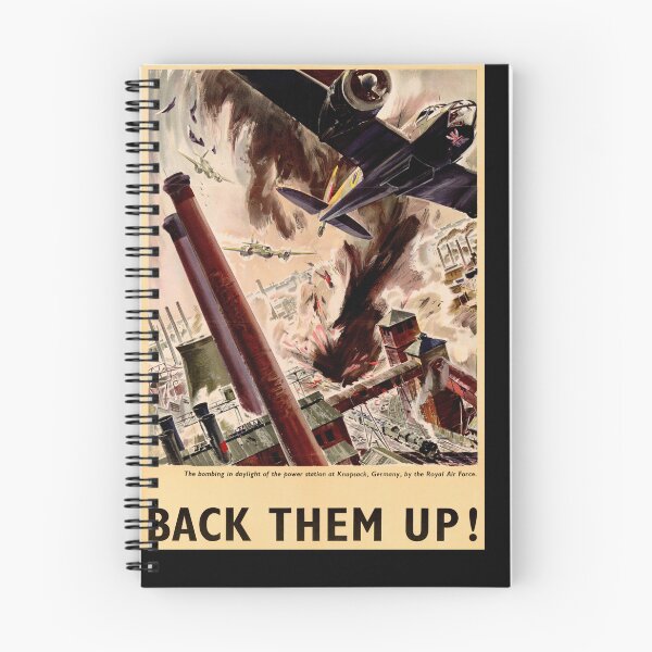 Item preview, Dramatic WWII Poster | RAF Planes in Action | Support the War Effort | Back Them Up! Vintage Propaganda Art Print designed and sold by artofuniverse.