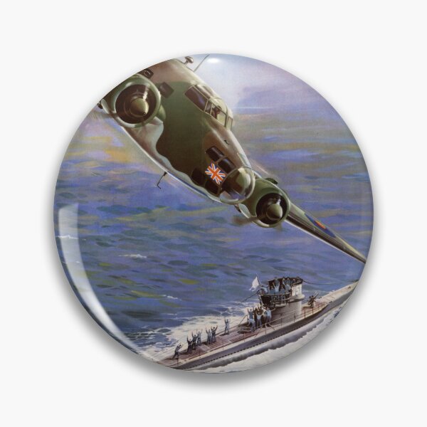 Item preview, WWII Propaganda Poster | Capture of German U-570 | RAF Victory Art | Lockheed Hudson & Submarine Surrender | Back Them Up designed and sold by artofuniverse.